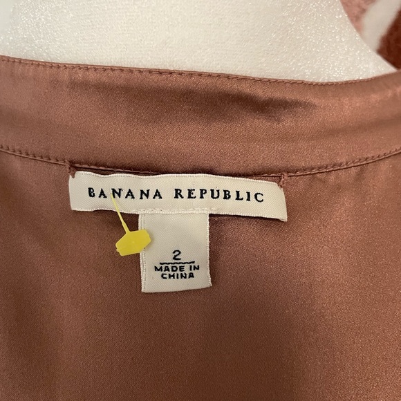 Vintage Banana Republic Silk Drop waist Mini Dress Size 2 - Picture 7 of 9